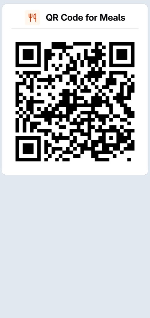 Crew member’s QR code for meals